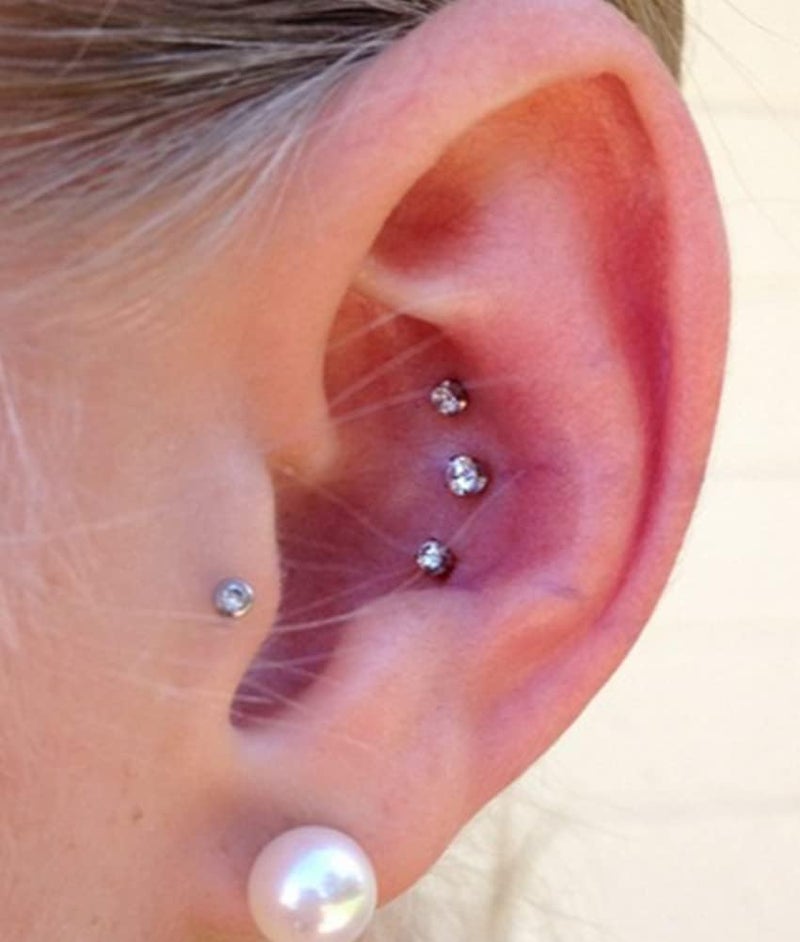 QWALIT Titanium Flat Back Helix Cartilage Earring Horseshoe Nose Ring Piercing Taper Threadless Jewelry Changing Tool Internal Threaded Piercing Taper Insertion Threader Tool Labret Jewelry Lip Studs - Image 3